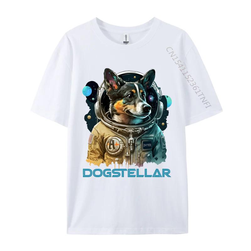 Dogstellar Dog Astronaut Tshirt Casual Tops Tees Brand New Cotton Tops Shirts Male TShirt Free Shippping Clothes