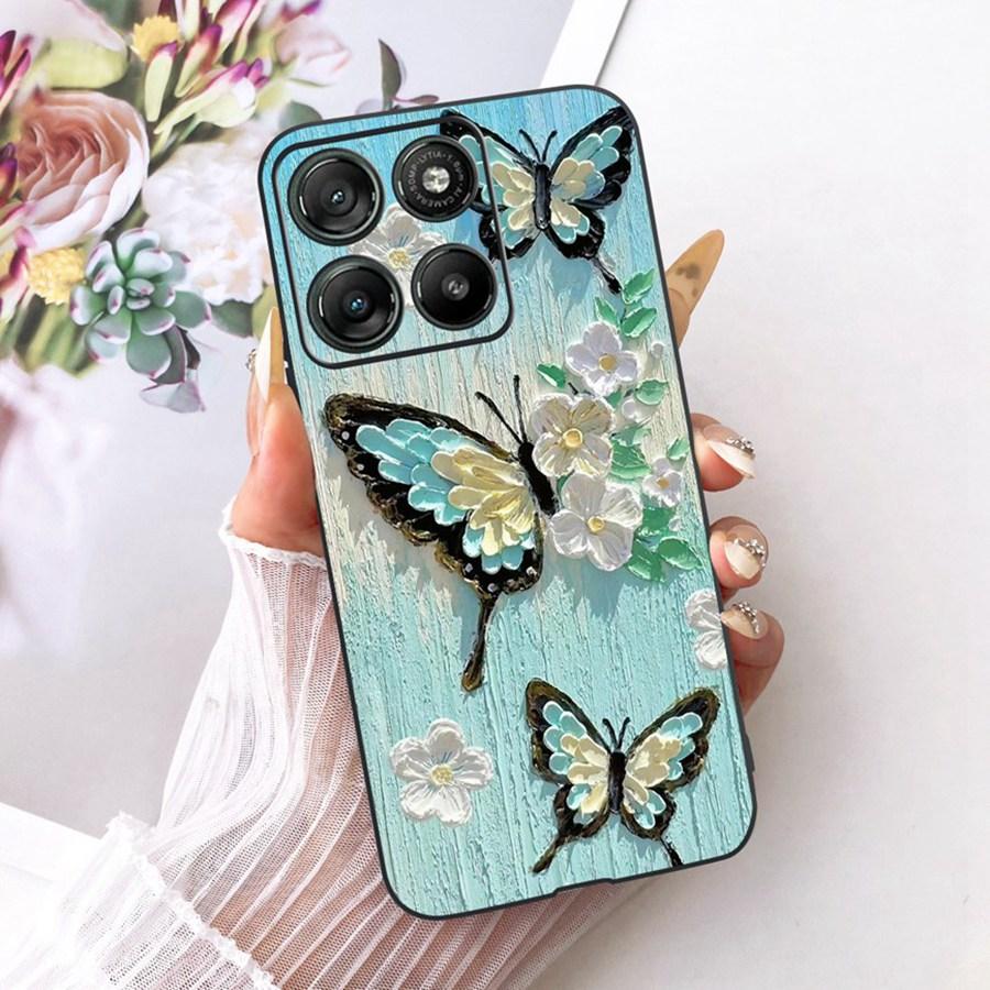 For Motorola Moto G67 MotoG77 Case New Luxury Painted Cover Black Silicone Soft Phone Case For Moto G77 G 67 Back Cover Bumper