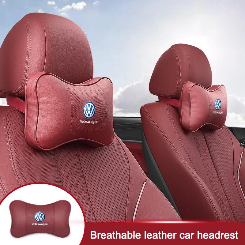 2026 Горячая Для VW VOLKSWAGEN Подушка для шеи в автомобиль из пены с эффектом памяти Защитная подголовник автомобиля Подушка для сиденья автомобиля Для Volkswagen VW Tiguan Jetta Po