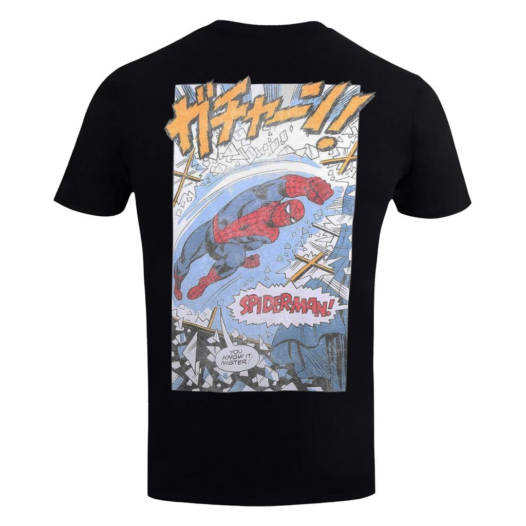 Spider-Man Mens Window Back Print T-Shirt