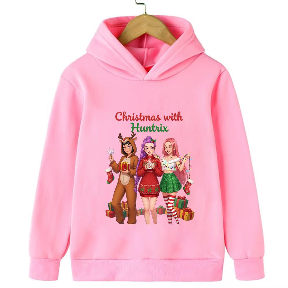 Худи Huntrix Girls и Охотники на демонов Тигр Рождественское худи Милое глупое худи с тигром Худи Huntrix Girls Рождественское худи