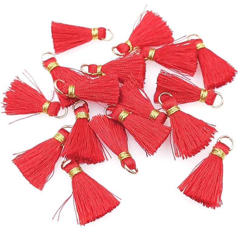 20pcs Gold Thread Band Loops Small Tassel Fringes Jewelry Accessories DIY Earrings Hair Accessories Fashion Handmade Materials