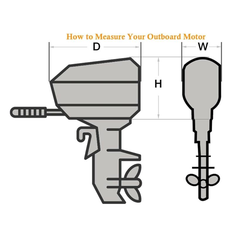 Oxford Cloth Outboard Motor Cover Waterproof Yacht Boat Marine Engine Protector