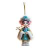 Chinese Opera Figurine Ornament Traditional Chinese Opera Girls Doll Hanging Decor 2D Acrylic Christmas Tree Ornament for Xmas Home Tree Decor