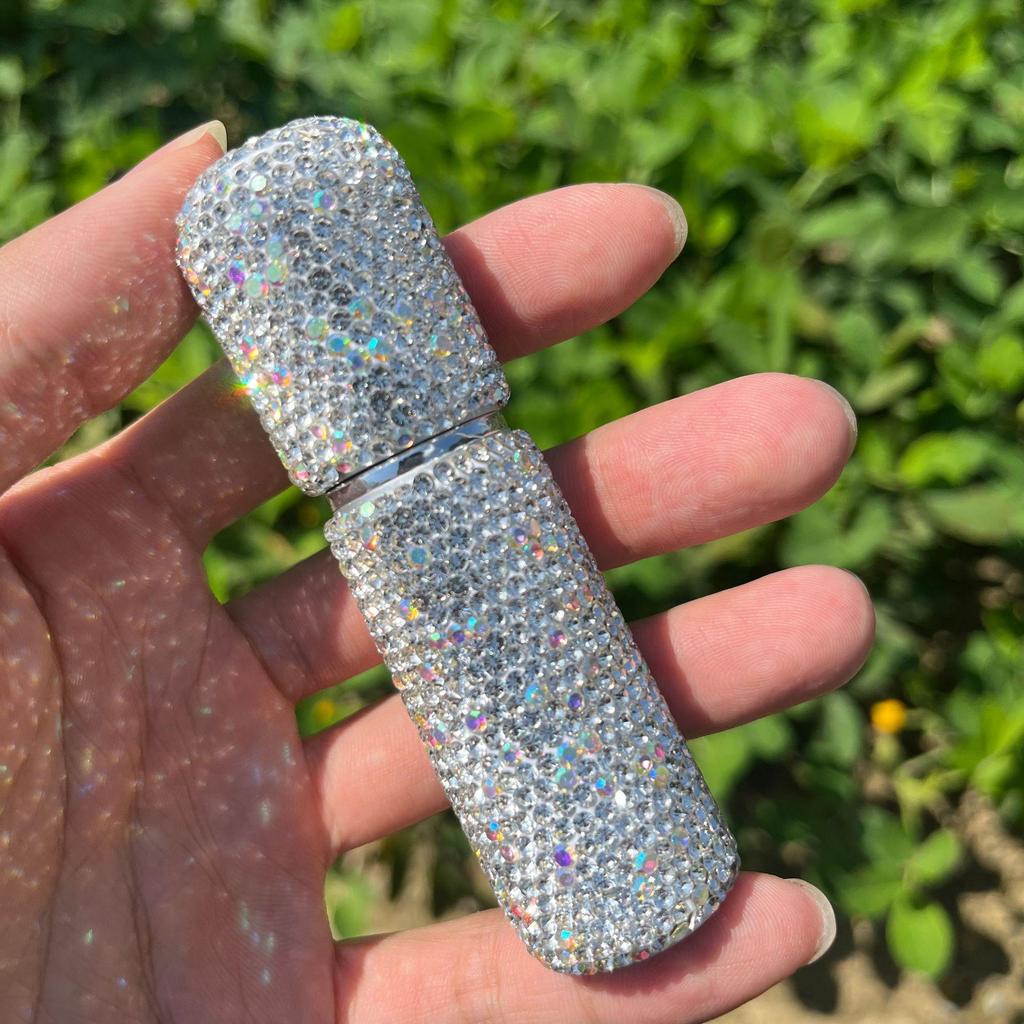 Роскошный флакон-спрей для духов и лосьона объемом 10 мл с бриллиантами для путешествий — портативный, многоразовый и элегантный дизайн