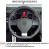 Черный чехол на руль из искусственной кожи для Volkswagen VW Golf GTI 5 (В) Гольф R32 Сирокко Тигуан