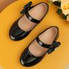 Girls' patent leather flower rhinestone princess shoes, soft-soled, non-slip, children's performance dress shoes, spring and autumn style