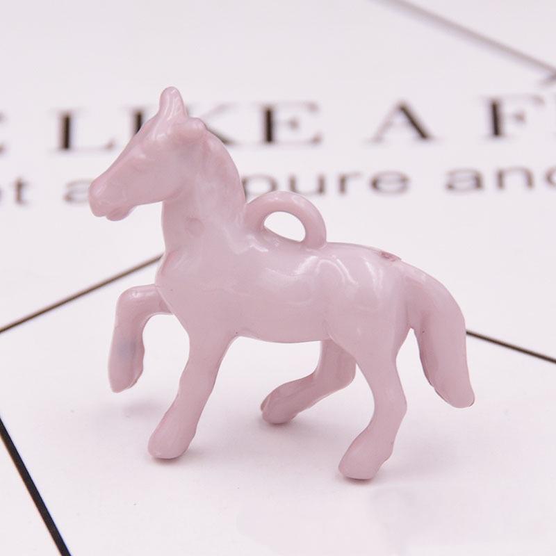 10 шт. Акриловые УФ Глянцевые Цветные 3D Подвески-Шармы в виде Лошади для Изготовления Ювелирных Изделий, Ожерелья, Серег, Браслетов, DIY Аксессуары