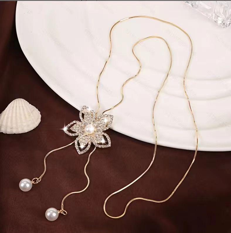 Элегантное ожерелье-цепочка с кисточкой для женщин - Универсальный, высококлассный европейский и американский дизайн для осенне-зимней моды