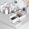 1pc White New Drawer Makeup Storage Box Dormitory Finishing Plastic Shelf Cosmetics Skin Care Dressing Table Desktop