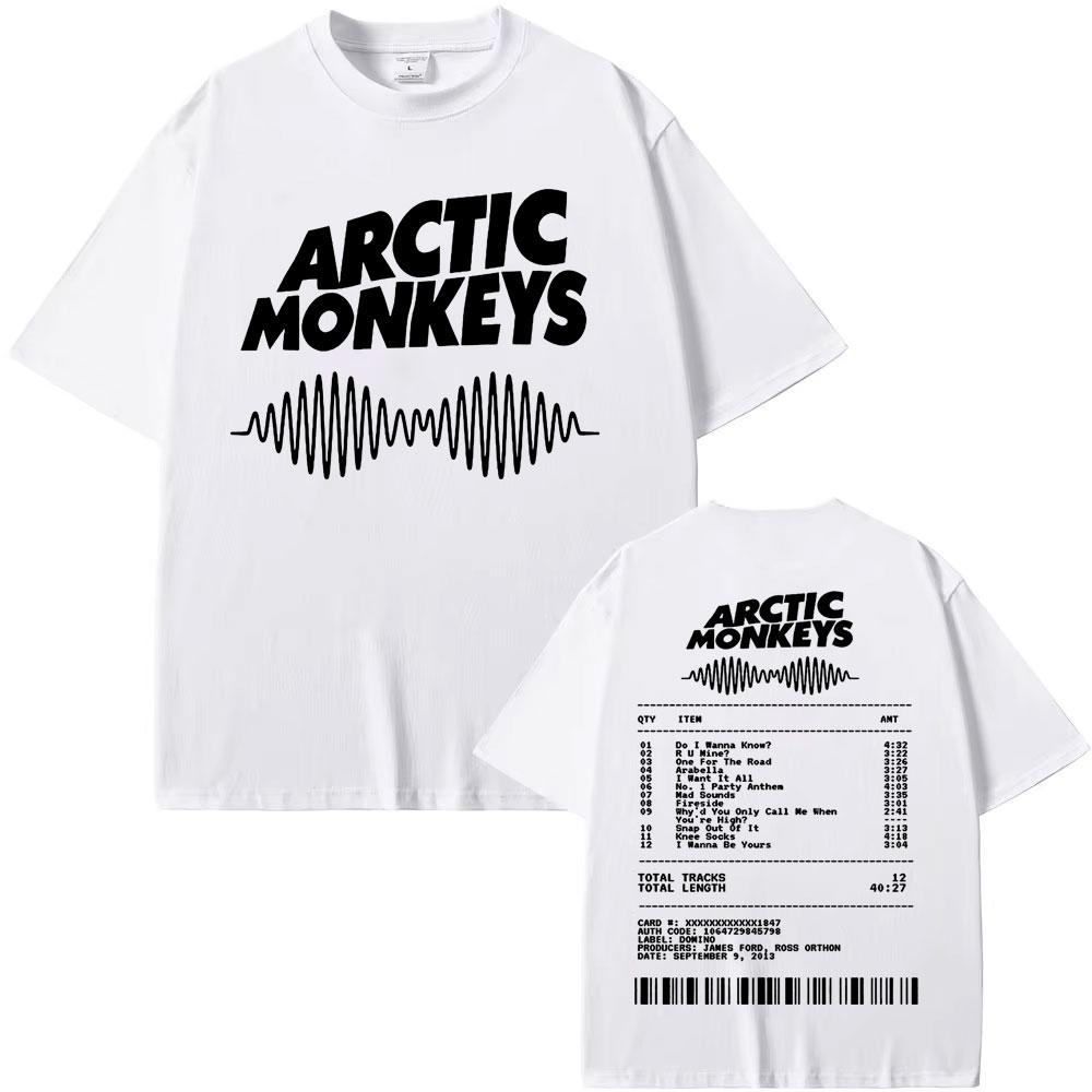 Футболка с графическим принтом музыкального альбома Arctic Monkeys для мужчин и женщин, винтажные футболки в уличном стиле, 100% хлопок, повседневная футболка большого размера