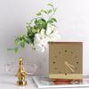 Light Luxury Metal Desk Clock Model Room Entrance Living Room Bedroom Clock Dried Flower Vase Two-in-one Jewelry Ornaments