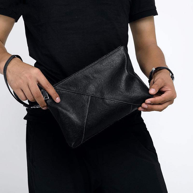 Сумка-клатч из натуральной кожи большой вместимости из коровьей кожи - Мягкий конверт