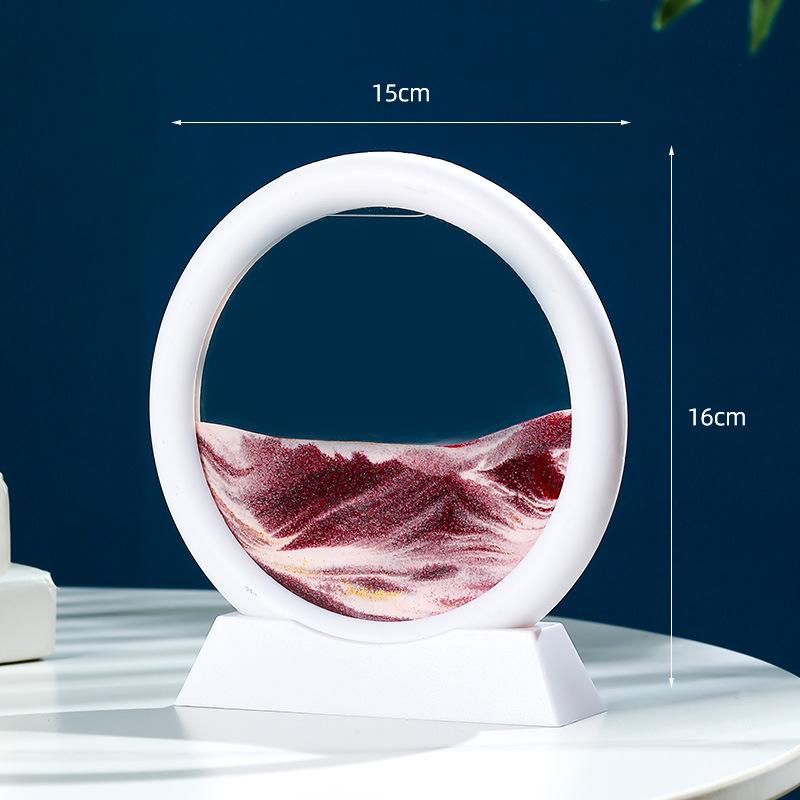 Sandscape Рамка для живой песочной анимации Зыбучий песок 3D Динамические жидкие песочные часы Кинетическая песочная картина Текущий песок Офис Домашний декор Подарки