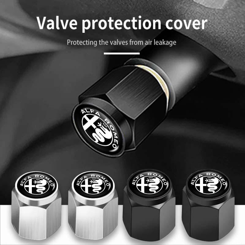 5pcs Car Metal Wheel Tire Valve cover Cap Car Logo Styling Auto Accessories For Alfa Romeo Giulietta GT 159 147 156 Mito Brera rvcr43