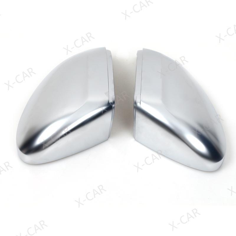 2PCS For Volkswagen VW Passat B8 Variant 2015- Matte Chrome Rearview Side Mirror Cover Cap Shell Lid House