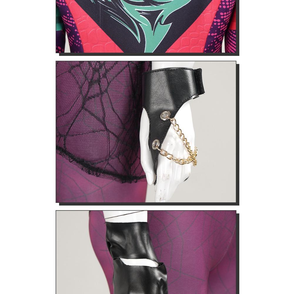 Descendants 4 Rise of Red Mal Purple Cosplay Set, Secondary Anime Stage Performance Costume