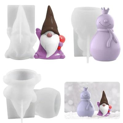 DIY Кристалл Эпоксидная Форма Санта-Клаус Снеговик Свеча Силиконовые Формы Мыло Рождественские Подарки Изготовление Свечей DIY Набор Украшения Дома Новый