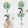 Золотой железный настенный крючок Утолщенный материал Вешалка для одежды Форма листа Креативные крючки Органайзер для домашнего хранения Декоративная вешалка в виде пальмового листа