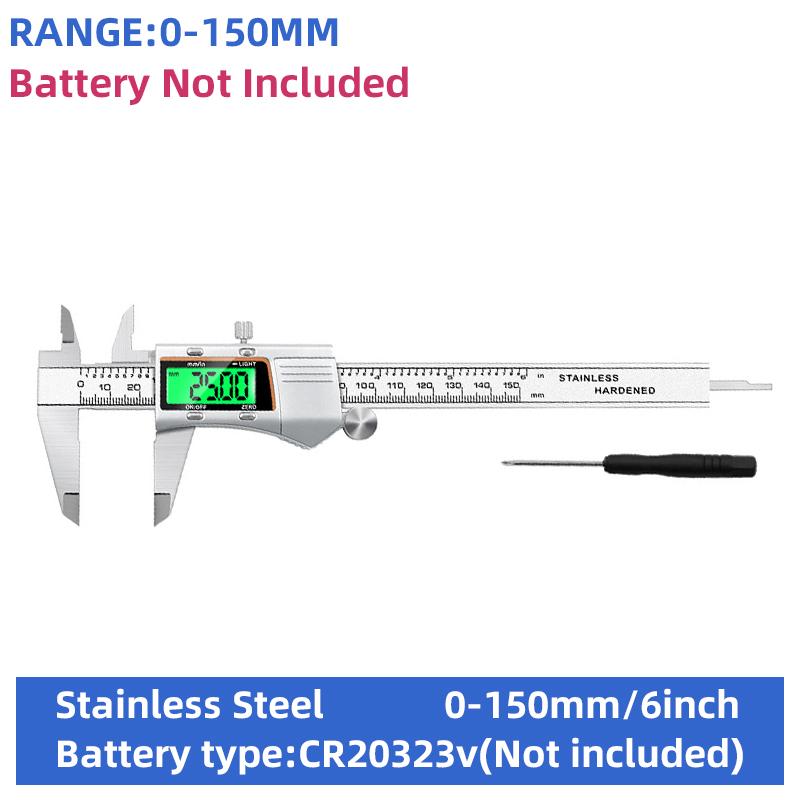 Цифровой штангенциркуль с нониусом 6 дюймов 150 мм из нержавеющей стали электронный металлический штангенциркуль микрометр глубиномерный инструмент электронная линейка