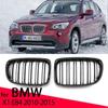 New Look Car Grille Grill Front Kidney Glossy 2 Line Double Slat For BMW X1 E84 2010-2015 Car Accessories