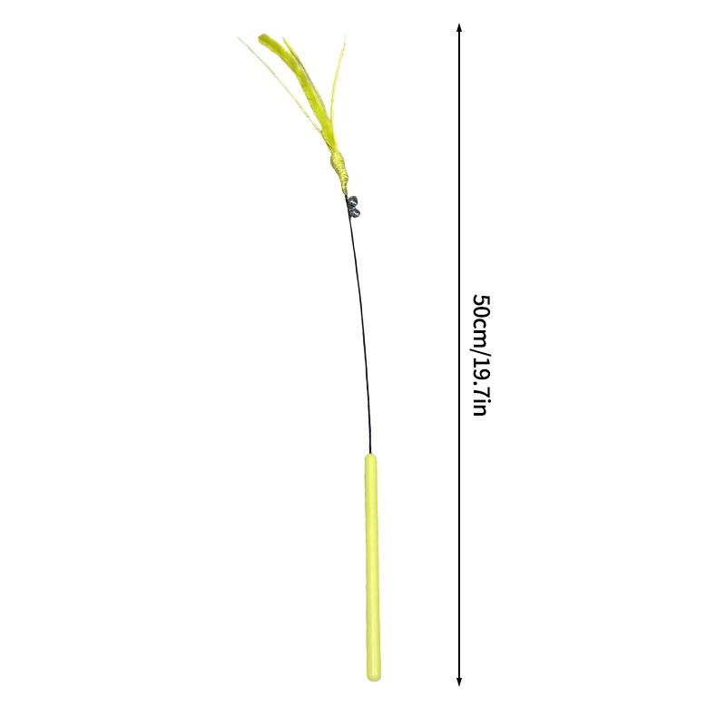 Игрушка для кошки, палочка-дразнилка, игрушка для кошки в помещении, сменная перьевая головка, перьевая палочка, игрушки для кошки