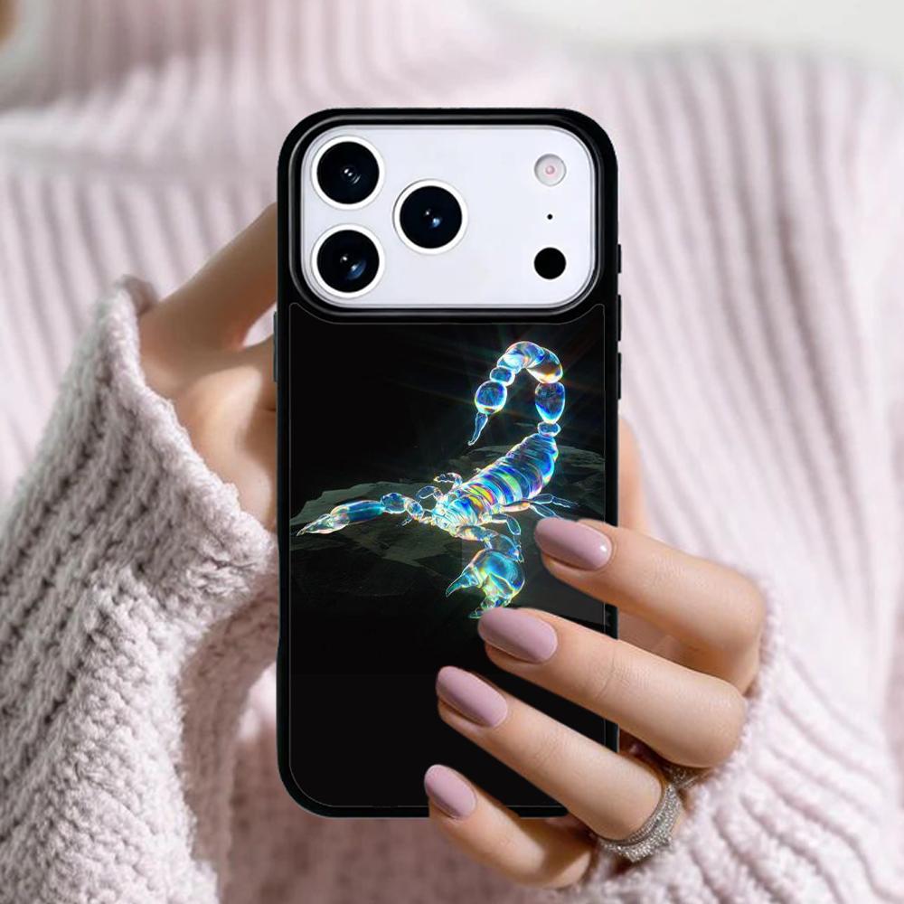 Чехол для телефона с принтом скорпиона для Apple iPhone 17 Air 16E 15 14 Plus 13 12 11 Pro Max Mini Funda Cover