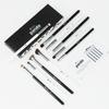 DUcare Eye Brushes Set, Vegan Makeup Brushes with Concealer Powder Eyeshadow Blending Eyeliner Spoolie Brush, Synthetic Hair Black Cosmetic Brush