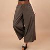Women's Vintage Casual Pants Large Size Straight Loose High Waist Wide Leg Pants Large Pockets Casual Trousers