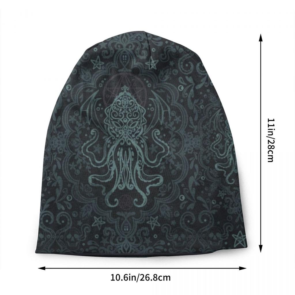 Ктулху Мифы Лавкрафта Skullies Шапочки Шапки Унисекс Хип-Хоп Зимняя Теплая Вязаная Шапка Для Взрослых Фильм Ужасов Монстр Капот Шапки