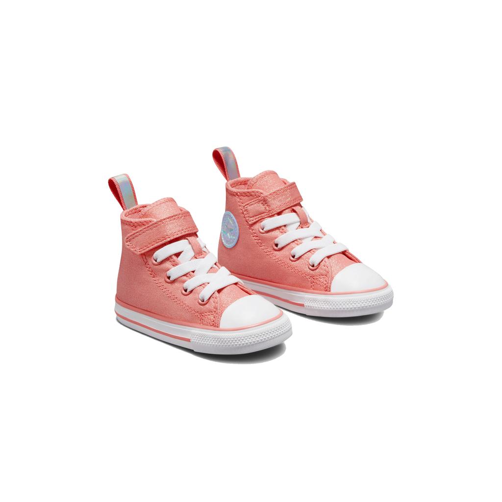Converse Chuck Taylor All Star Удобная Модная Простая Высокие Кроссовки для Ходьбы Детские Кроссовки Розовый Белый A03590C