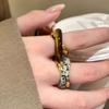 Spotted Tiger Eye Stone Cross Ring Women New Unique Popular Retro Index Finger Ring removable Versatile Ring Accessory Gifts