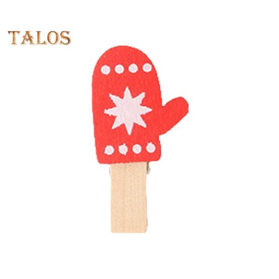 50 шт. деревянных зажимов, мини-прищепок, маленьких, изысканных, с рисунком снежинок, деревянных зажимов для подвешивания рождественских открыток, фотографий, поделок, красных, зеленых, крошечных зажимов с