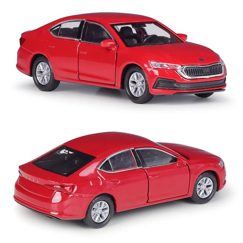 Skoda Octavia Red Alloy Car Model With Opening Doors For Collection Play And