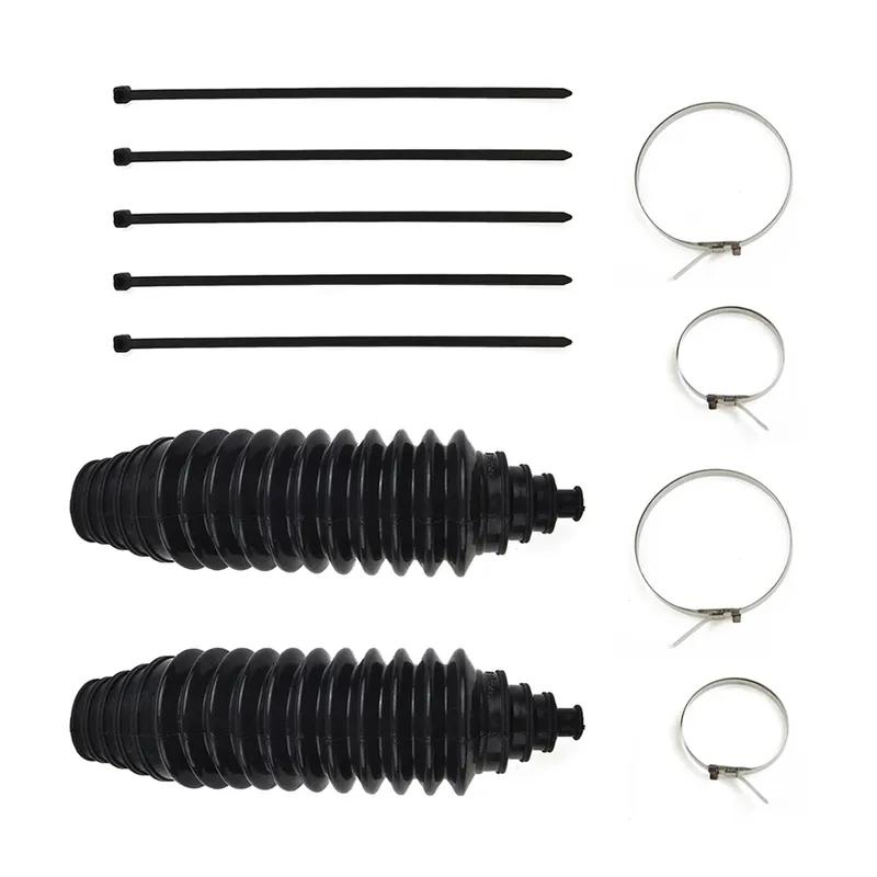 2 Pcs Set Universal Silicone Rack Pinion Steering Gaiter Pinion Boots+Cable Ties+Clamp Kit Silicone Gear Leggings Kits