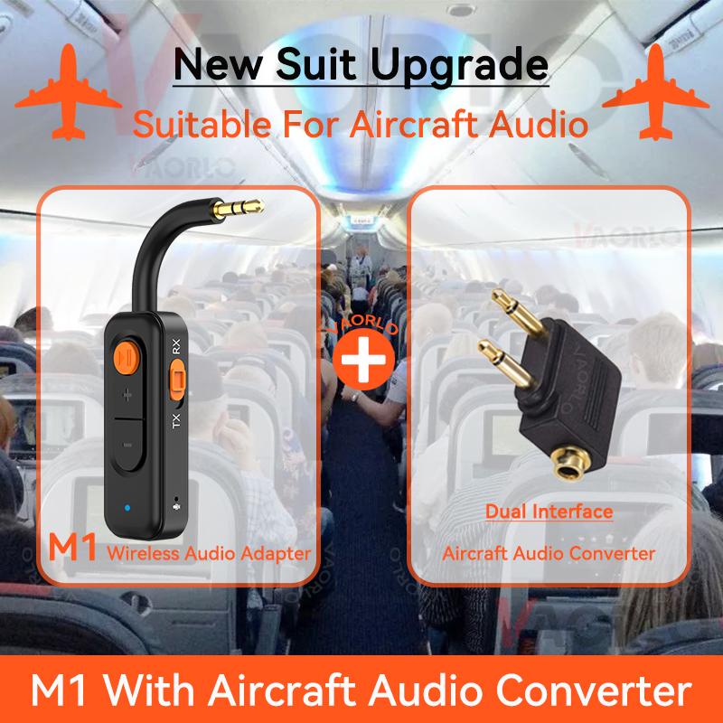 Bluetooth 5.4 Audio Adapter Receiver Transmitter 3.5mm AUX Wireless Audio Adapter HIFI Music With HD MIC For TV Car Headphones