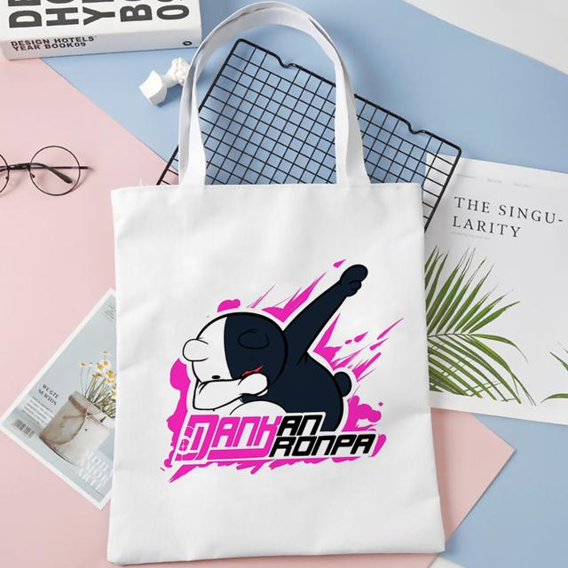 Danganronpa Сумка для покупок Холст Bolso Продуктовый Хлопок Сумка-шоппер Reciclaje Net Custom