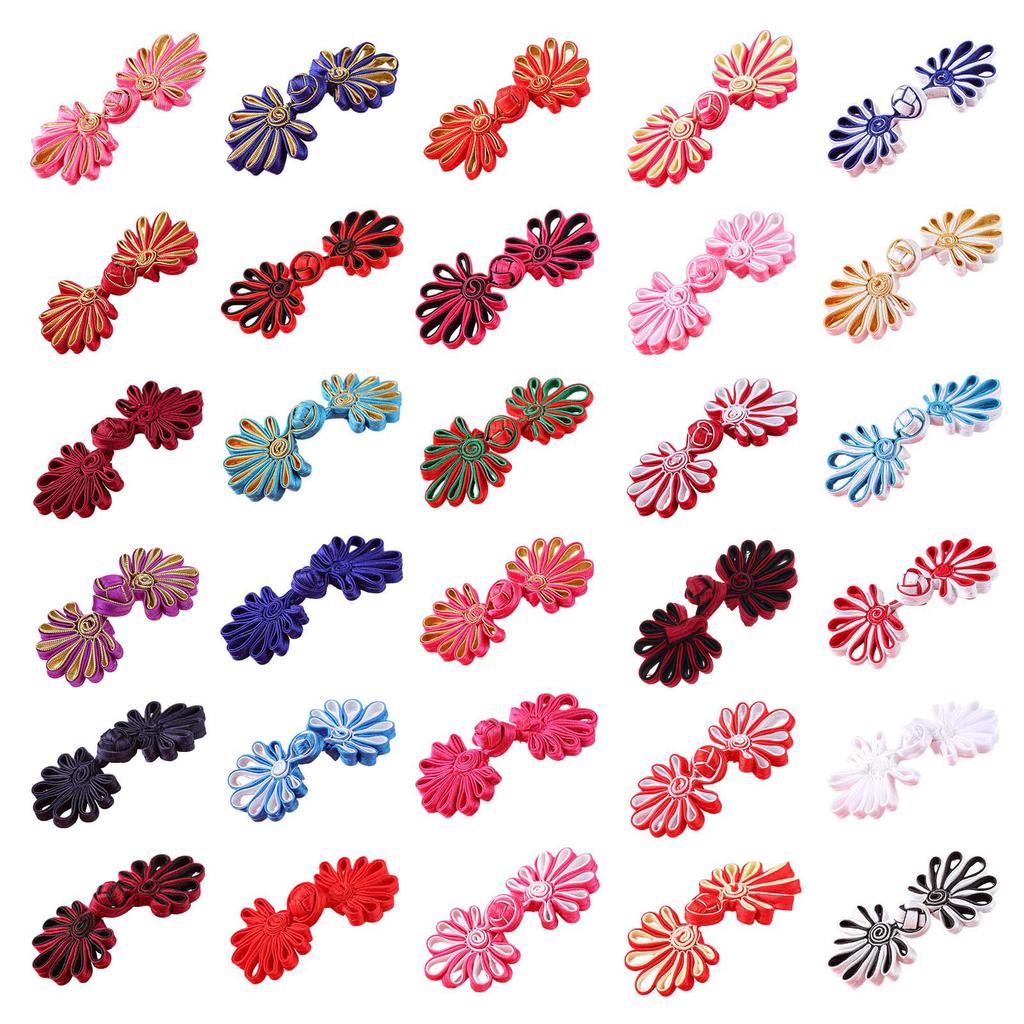 5 Pairs/Pack Cheongsam Closure Sewing Fasteners Chinese Knots Frog Button Decorative Buttons Chinese Traditional Buttons