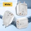 Универсальное быстрое зарядное устройство PD25W: PD+QC3.0 с совместимостью с вилками США, ЕС, Великобритании