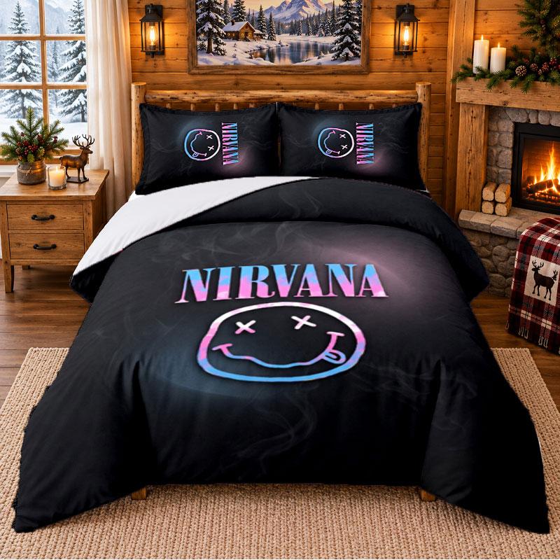 Печатный комплект постельного белья из 3 предметов, узор Nirvana, простыня, наволочки для декора спальни
