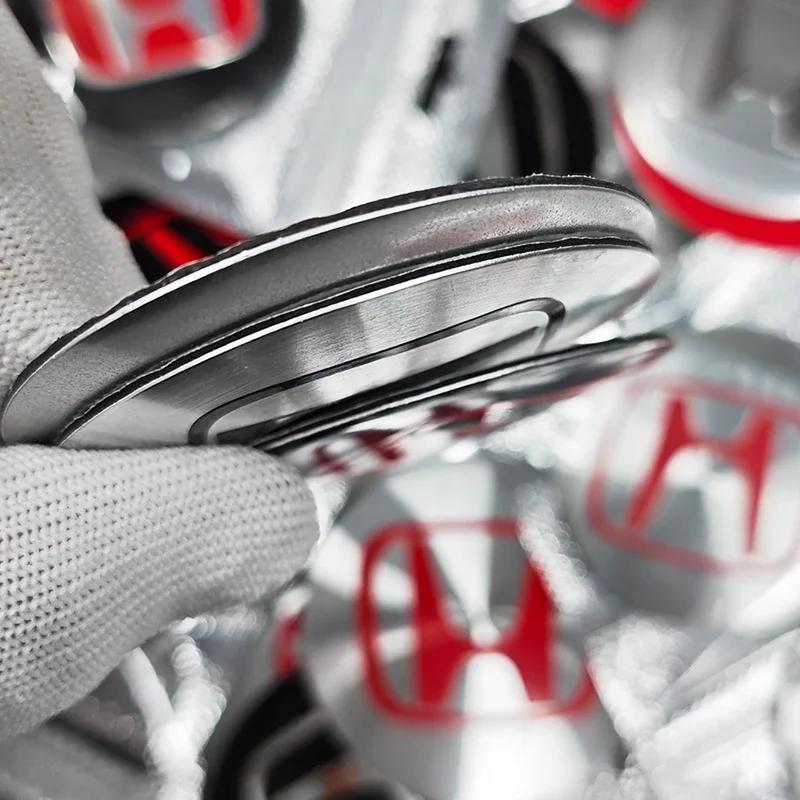 4pcs 3D 56mm 60mm 65mm Car Wheel Hub Centre Cap For Honda Badge Emblem Hub Center Cover Car Logo Sticker Car Styling Accessories ahn256