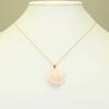 Pendant Mid Coral Pink Rose K18YG Undyed
