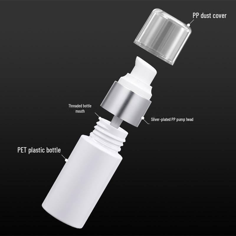 Бутылка для лосьона из ПЭТ-пластика объемом 40 мл – цилиндрическая, с плоским плечом, для эмульсий по уходу за кожей