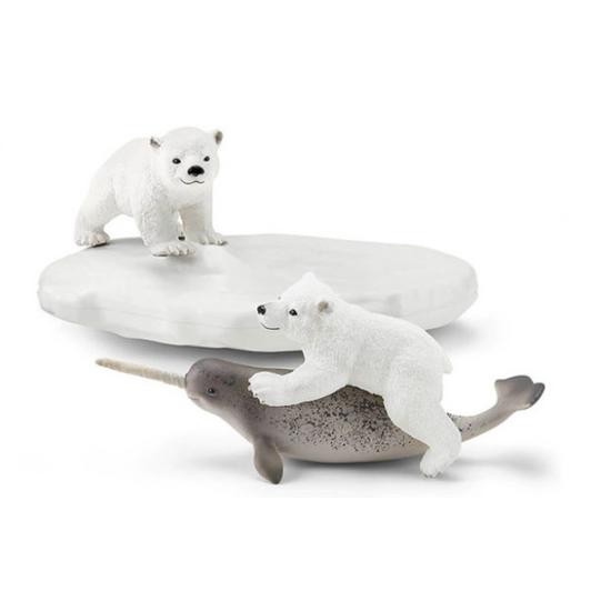 Schleich Polar Bear and Marine Animal Figure Set SL42531, Popular Toys In Korea