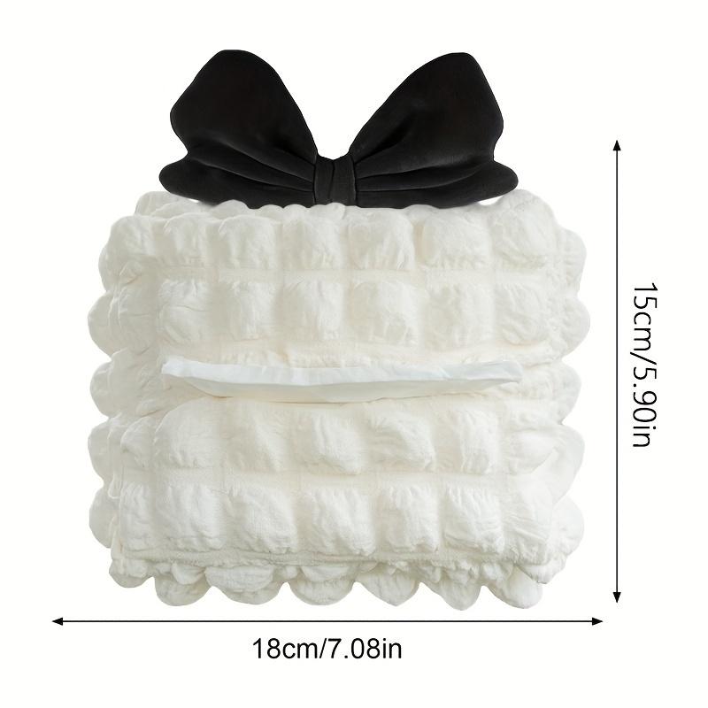 1 шт. Креативная пушистая сетчатая коробка для салфеток в машину - Многофункциональный выдвижной ящик для салфеток на спинку сиденья, Милый декор для салона автомобиля