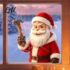 Removable Glass Stickers Christmas Santa Claus Reusable PVC Window Static Sticker Holiday Theme Wall Clings
