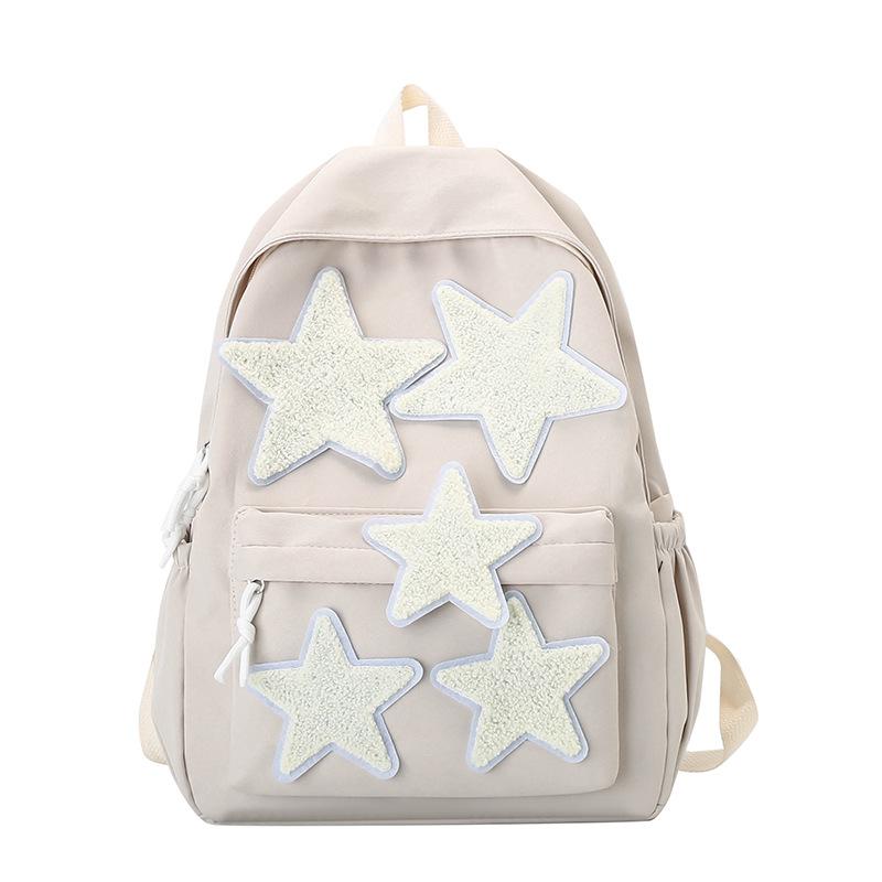 Японский милый рюкзак для девочки с большой вместимостью и звездами, универсальный школьный рюкзак для колледжа для девочек, рюкзак для старшей школы