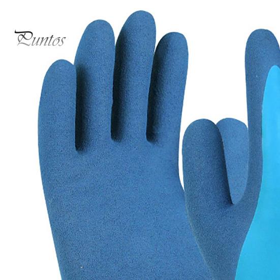 1 пара зимних рабочих перчаток, теплая плюшевая подкладка, противоскользящие водонепроницаемые перчатки для защиты рук, работа по дому, работа во дворе, садоводство, латексные перчатки