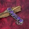 Purple Copper Turquoise Bracelet 925 Sterling Silver Jewelry, Gemstone Adjustable Chain Bracelet, Gift For Her Handmade Dainty Jewelry