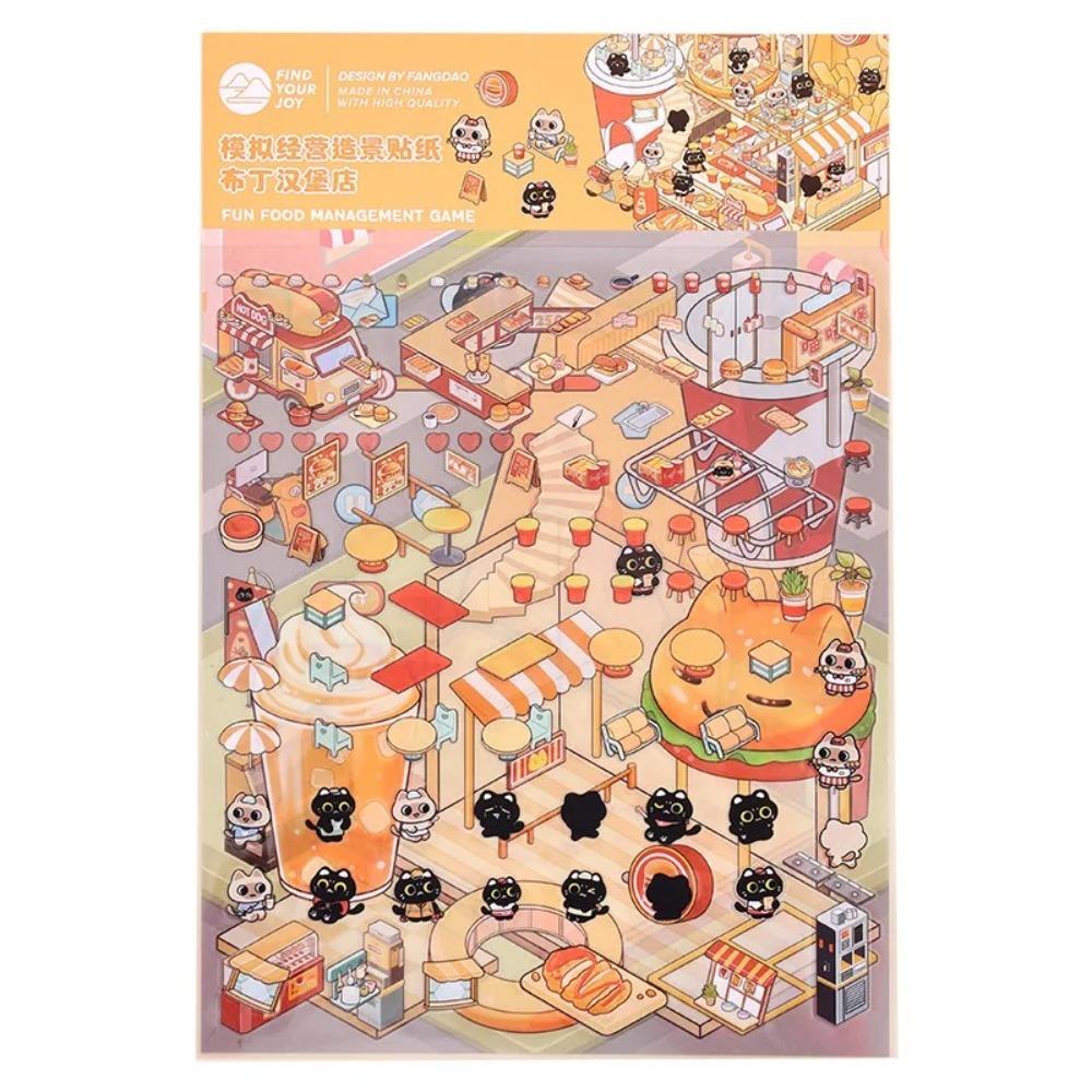 Plus Size Landscape Stickers Food Series Visual Stacking Sticker Children Gift
